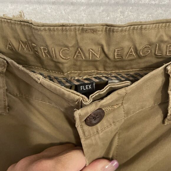 American Eagle ORIGINAL STRAIGHT LIVED IN KHAKI Pants Men’s 30x36 Tan FLEX - Picture 8 of 12